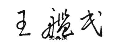 駱恆光王艦民草書個性簽名怎么寫