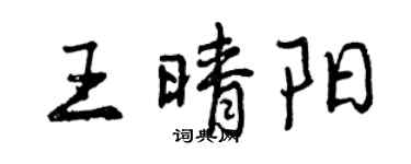 曾慶福王晴陽行書個性簽名怎么寫