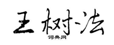 曾慶福王樹法行書個性簽名怎么寫