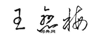 駱恆光王戀梅草書個性簽名怎么寫