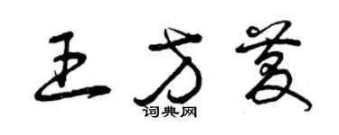 曾慶福王方慶草書個性簽名怎么寫