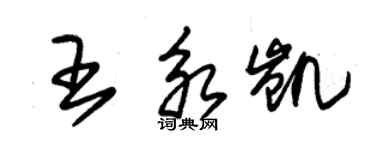 朱錫榮王永凱草書個性簽名怎么寫