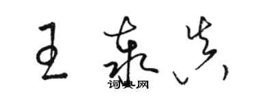 駱恆光王泰真草書個性簽名怎么寫