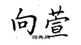 丁謙向萱楷書個性簽名怎么寫