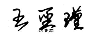 朱錫榮王聖瑾草書個性簽名怎么寫