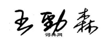 朱錫榮王勁森草書個性簽名怎么寫