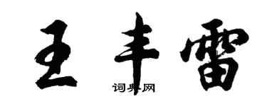 胡問遂王豐雷行書個性簽名怎么寫