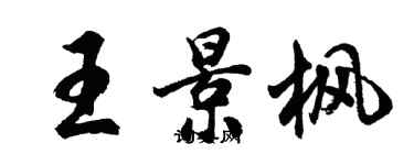 胡問遂王景楓行書個性簽名怎么寫