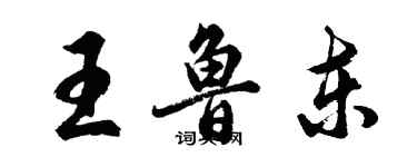 胡問遂王魯東行書個性簽名怎么寫