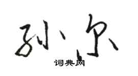 駱恆光孫爾行書個性簽名怎么寫