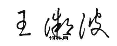 駱恆光王微波草書個性簽名怎么寫