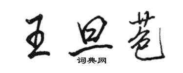 駱恆光王旦苞行書個性簽名怎么寫