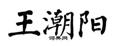 翁闓運王潮陽楷書個性簽名怎么寫
