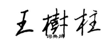 王正良王樹柱行書個性簽名怎么寫