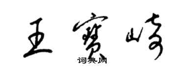 梁錦英王寶崎草書個性簽名怎么寫