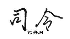 駱恆光司令行書個性簽名怎么寫