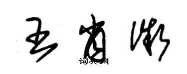 朱錫榮王肖微草書個性簽名怎么寫