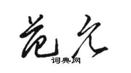 駱恆光范允草書個性簽名怎么寫