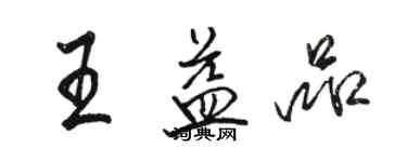 駱恆光王益品行書個性簽名怎么寫