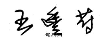 朱錫榮王豐蔚草書個性簽名怎么寫