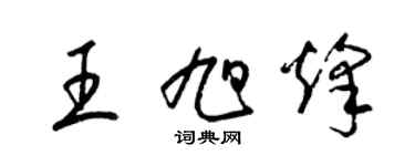 梁錦英王旭烽草書個性簽名怎么寫