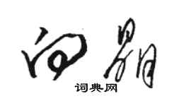 駱恆光向晶草書個性簽名怎么寫