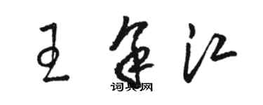 駱恆光王餘江草書個性簽名怎么寫