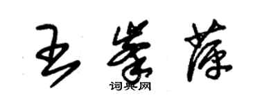 朱錫榮王峰萍草書個性簽名怎么寫