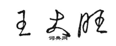 駱恆光王大旺草書個性簽名怎么寫