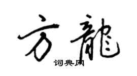 王正良方龍行書個性簽名怎么寫