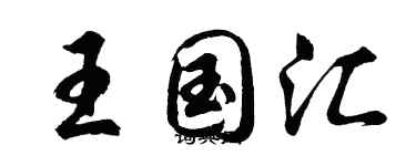 胡問遂王國匯行書個性簽名怎么寫