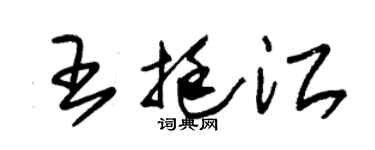 朱錫榮王挺江草書個性簽名怎么寫
