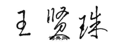 駱恆光王賢珠草書個性簽名怎么寫