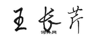 駱恆光王長芹行書個性簽名怎么寫