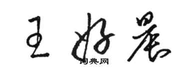 駱恆光王好晨草書個性簽名怎么寫