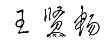 駱恆光王賢暢草書個性簽名怎么寫