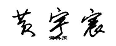 朱錫榮黃宇宸草書個性簽名怎么寫
