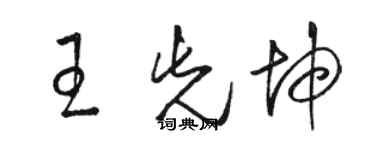 駱恆光王先坤草書個性簽名怎么寫