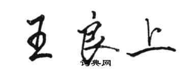 駱恆光王良上行書個性簽名怎么寫