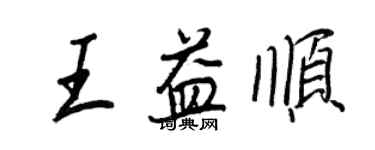 王正良王益順行書個性簽名怎么寫