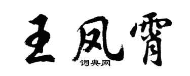 胡問遂王鳳霄行書個性簽名怎么寫