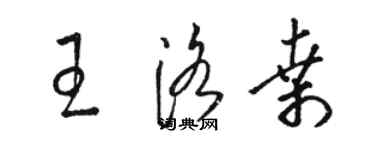 駱恆光王洛桑草書個性簽名怎么寫