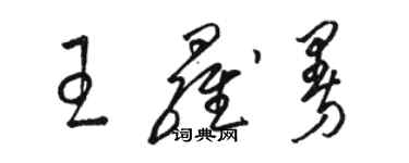 駱恆光王羅曼草書個性簽名怎么寫