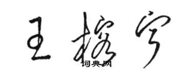 駱恆光王榕寧草書個性簽名怎么寫