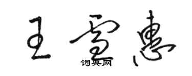 駱恆光王雪惠草書個性簽名怎么寫