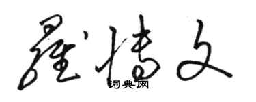 駱恆光羅博文草書個性簽名怎么寫