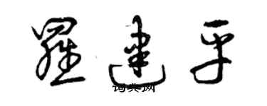 曾慶福羅建平草書個性簽名怎么寫