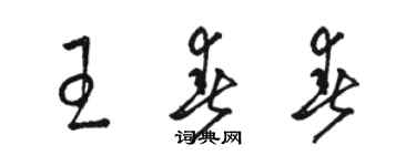 駱恆光王春春草書個性簽名怎么寫