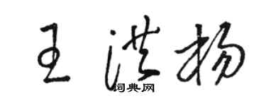 駱恆光王洪楊草書個性簽名怎么寫
