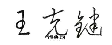 駱恆光王克鍵草書個性簽名怎么寫